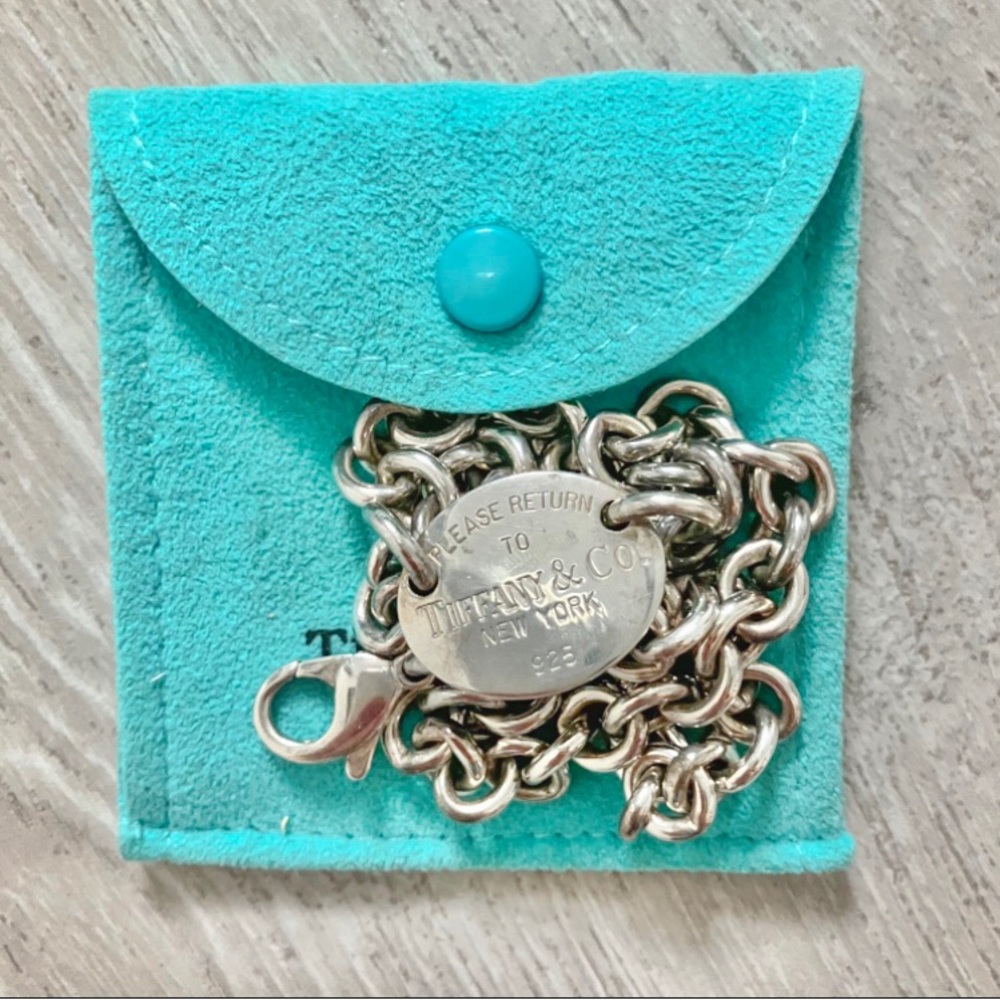 Tiffany 925 sterling silver chain necklace with tag